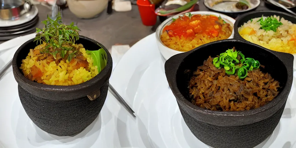 Prompt: claypot rice