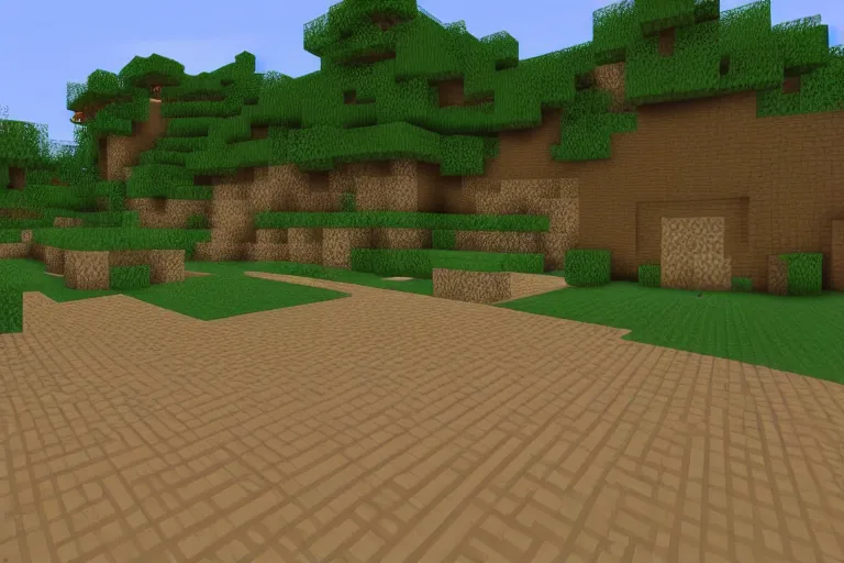 Image similar to Genshin Impact in Minecraft, 8K