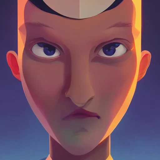 Image similar to face icon stylized minimalist the day the earth stood still, loftis, cory behance hd by jesper ejsing, by rhads, makoto shinkai and lois van baarle, ilya kuvshinov, rossdraws global illumination