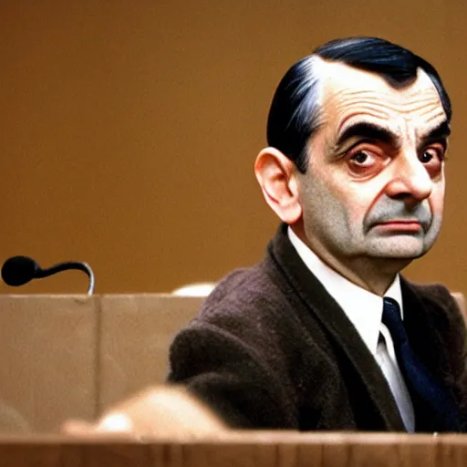 Image similar to mr bean on trial at the nuremberg trials