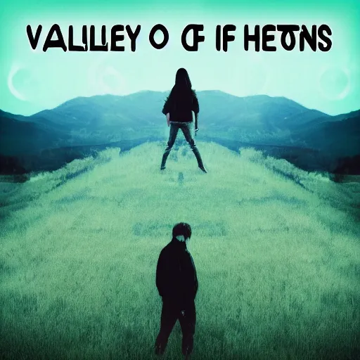 Prompt: valley of broken hearts depressive edm album cover,