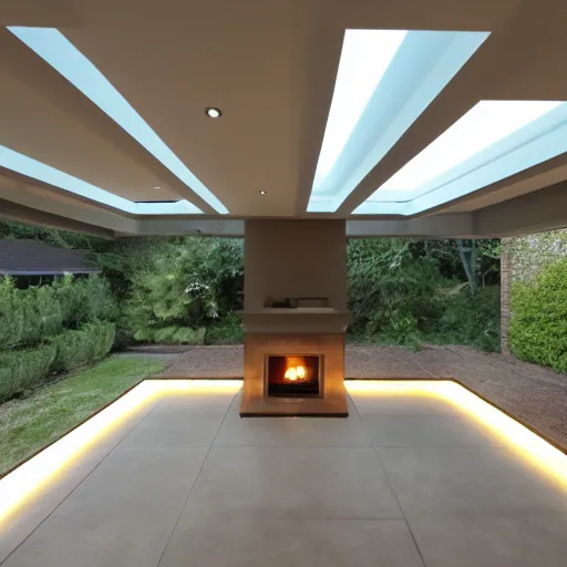 Image similar to roof skylight with led strip light surround, realistic, photography, home and garden, houzz, highly detailed, 8k,