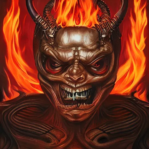 Prompt: doom demon giger portrait, fire and flame, bowtie, Pixar style, by Tristan Eaton Stanley Artgerm and Tom Bagshaw.