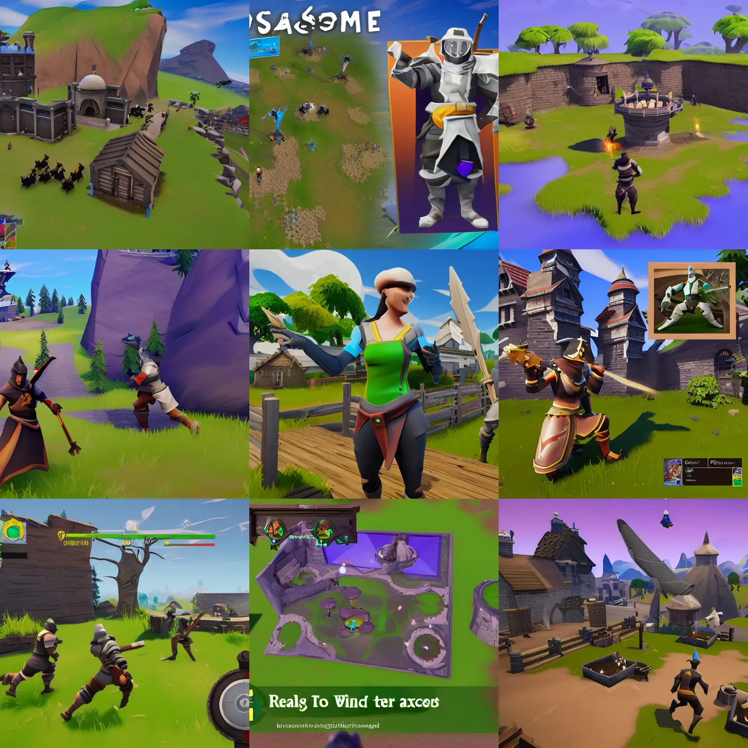 Prompt: runescape in fortnite