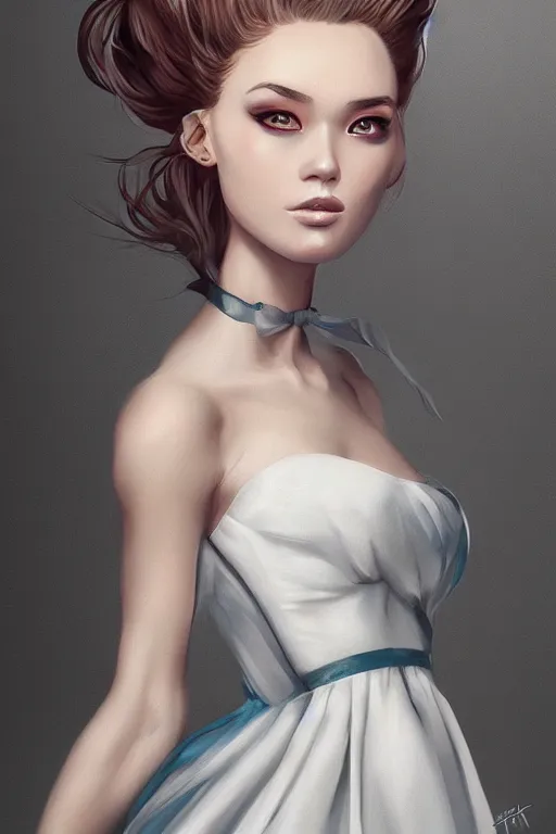 Image similar to Dress portrait by Artgerm and WLOP