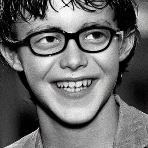 Prompt: “Harry had a thin face, knobbly knees, black hair and bright-green eyes. He wore round glasses held together with a lot of Sellotape because of all the times Dudley had punched him on the nose. The only thing Harry liked about his own appearance was a very thin scar on his forehead which was shaped like a bolt of lightning. He had had it as long as he could remember and the first question he could ever remember asking his Aunt Petunia was how he had got it”