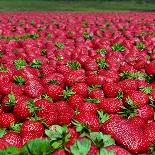 Image similar to a field of strawberries ad infinitum