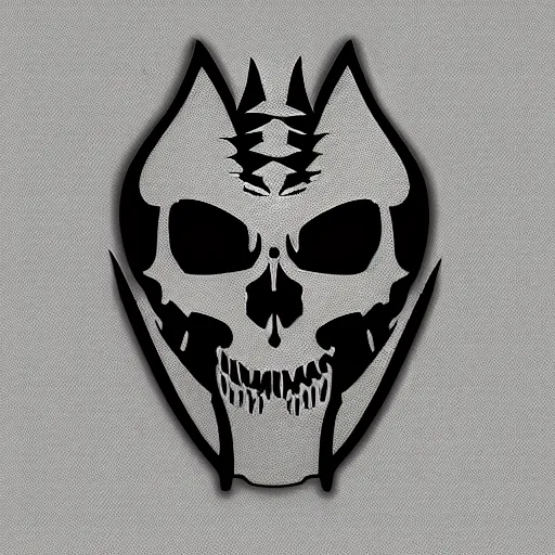 Image similar to mythosaur skull emblem, stylized