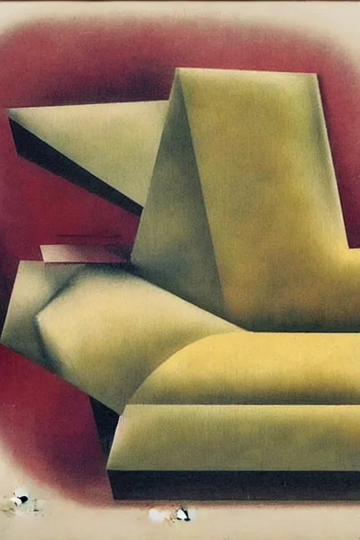 Prompt: (((((1950s cubist sofa . muted colors.))))) by Jean-Baptiste Monge !!!!!!!!!!!!!!!!!!!!!!!!!!!