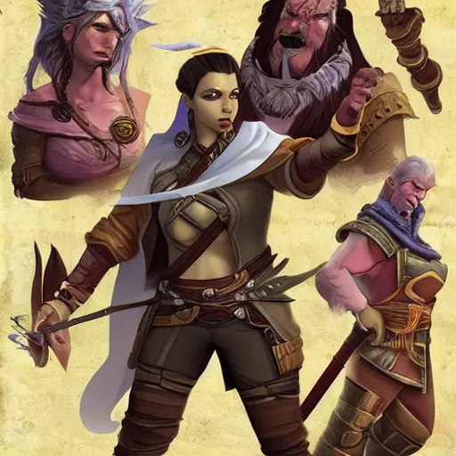 Prompt: lconic Character illustration by Wayne Reynolds for Paizo Pathfinder RPG