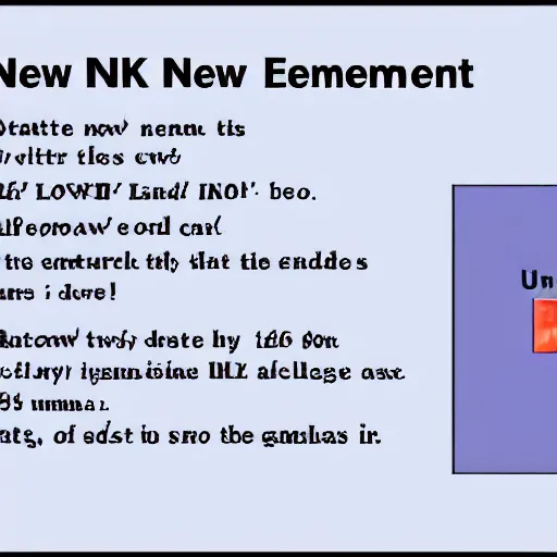 Prompt: new unkown matter element