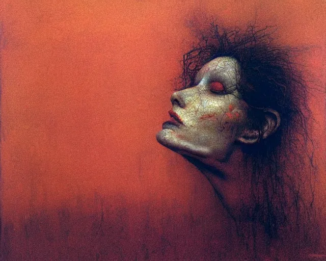 Prompt: by francis bacon, beksinski, mystical redscale photography evocative. dolly parton