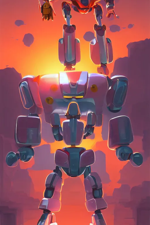 Image similar to metabots medabots medarotto medarot robot minimalist comics, behance hd by jesper ejsing, by rhads, makoto shinkai and lois van baarle, ilya kuvshinov, rossdraws global illumination ray tracing hdr radiating a glowing aura