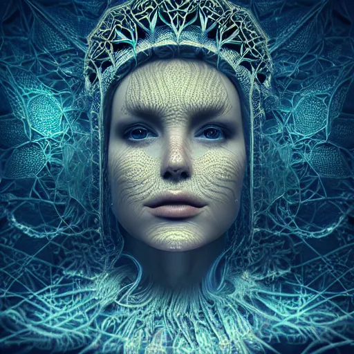 Prompt: queen of fractals, 4 k, intricate, jaw dropping, gorgeous, surreal, octane render