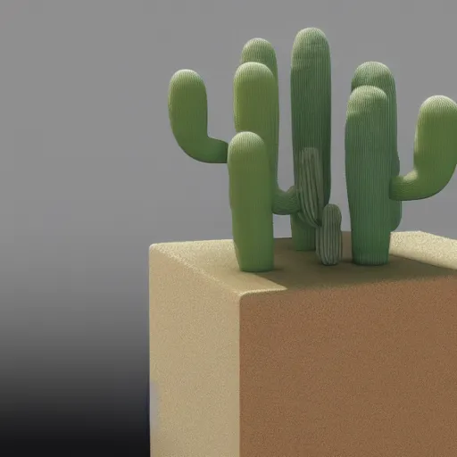 Image similar to a cactus designed by dieter rams, 3 d render, unreal engine 5, cinematic lighting, high detail product photo