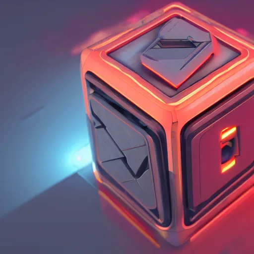Image similar to cyberpunk futuristic rubicks cube,product,octane render,detailed,unreal render,3d,4k,isometric