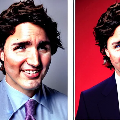 Image similar to Justin Trudeau holding authentic quebec poutine for a 1990s sitcom tv show, Studio Photograph, portrait