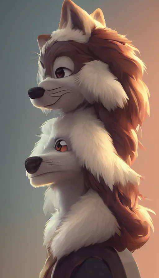 wolf and fox furries