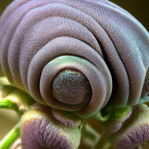 Image similar to closeup, frontview, tardigrade, photorealistic, smooth, sharp focus