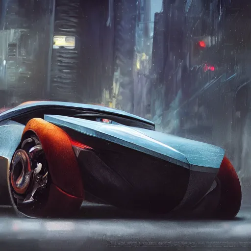 Prompt: customized car, elegant, digital painting, concept art, smooth, sharp focus, art style from Wang Ke and Greg Rutkowski and Bruce Kaiser and Scott Robertson and Dmitry Mazurkevich and Doruk Erdem and Jon Sibal, small style cue from Blade Runner and Minority Report and iRobots