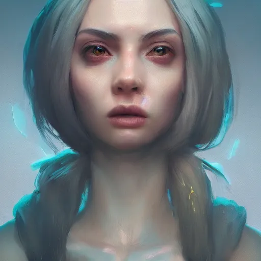 Image similar to a beautiful portrait of a female huggy wuggy from poppy playtime video game, fullbody, oil painting, Greg Rutkowski, Charlie Bowater, Beeple, unreal 5, DAZ, hyperrealistic, octane render, RPG portrait, dynamic lighting, fantasy art, beautiful face