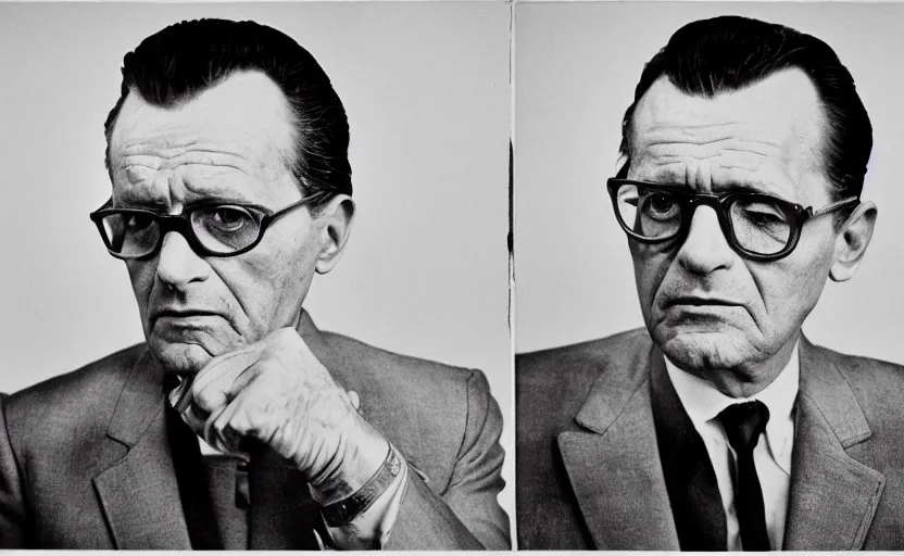 Prompt: 60s movie still full-lenght portrait of old Josip Broz Tito, by Irving Penn , Cinestill 800t 35mm black and white, heavy grainy picture, very detailed, high quality, 4k, HD criterion, precise texture