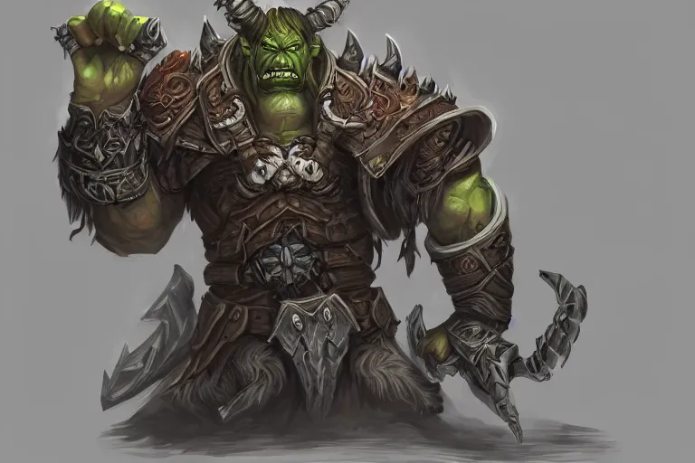 Image similar to orc, world of warcraft, trending on art station, fantasy, smooth