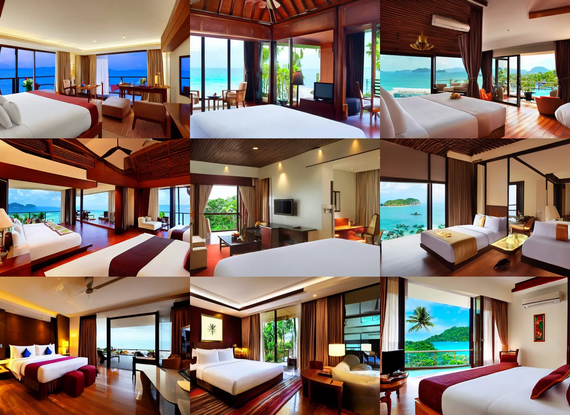 Prompt: a room in a 5 star hotel in Phuket
