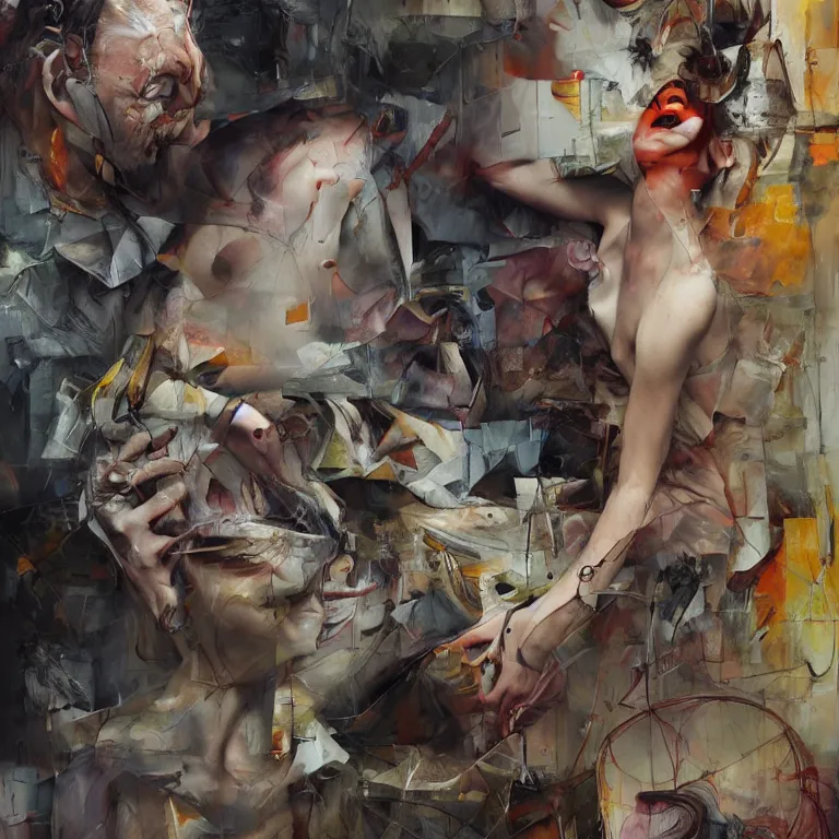 Image similar to king's disease in the style of adrian ghenie, 3 d render, esao andrews, jenny saville, surrealism, dark art by james jean, ross tran, optical illusions, modern cubism