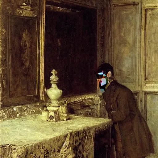 Image similar to the collector by alfred stevens