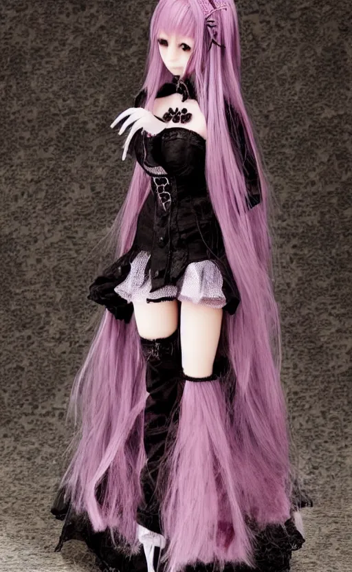 Image similar to dollfie in gothic dress