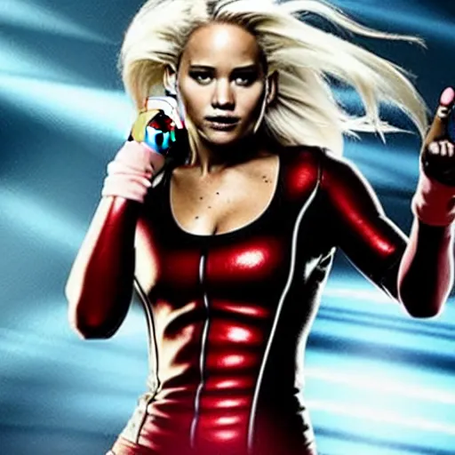 Image similar to Promo picture of Jennifer Lawrence as Storm in X-men remake (2029)