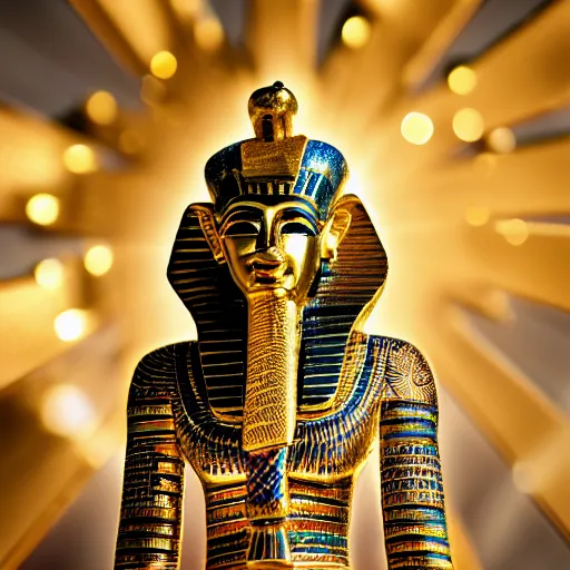 Prompt: egyptian god thoth, extreme detail, golden lighting, 4 k, soft bokeh,