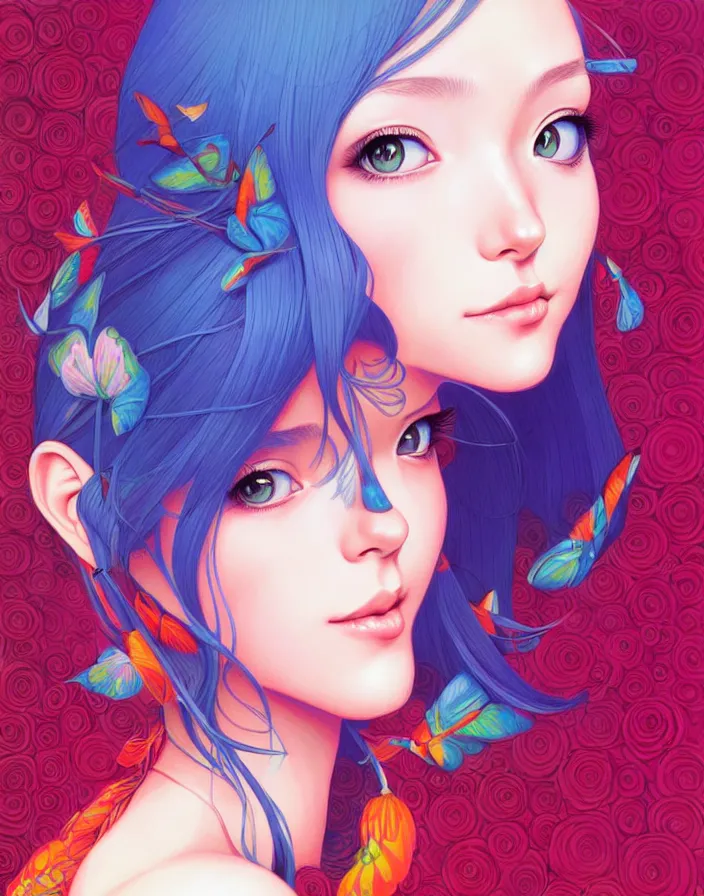 Prompt: richly detailed color  illustration of a pretty young woman, 'Magical Mystery Tour' is the theme, very soft shadowing, large scale image. art by Artgerm and Range Murata.