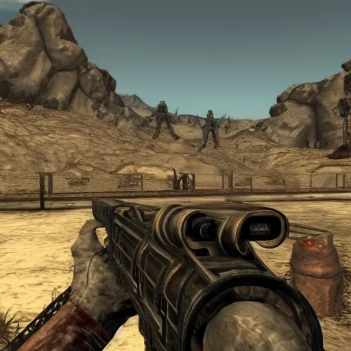 Image similar to fallout new vegas ultra modded ue 5 best graphics