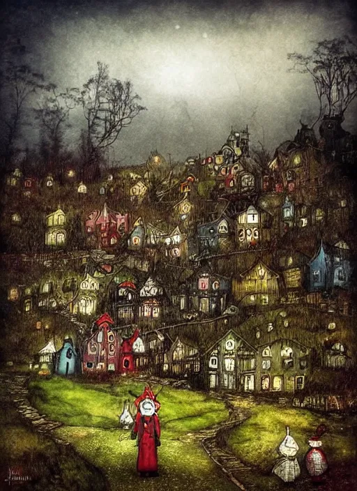 Image similar to a village by alexander jansson