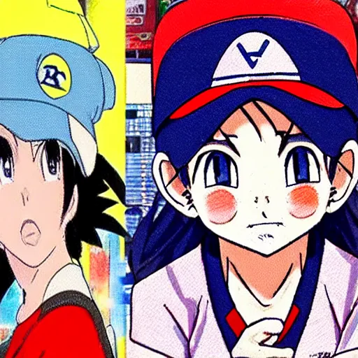 Image similar to ash ketchum confessing his love to ivanka trump, sprite, vaporwave nostalgia, directed by beat takeshi, visual novel cg, 8 0 s anime vibe, kimagure orange road, maison ikkoku, sketch by akira toriyama