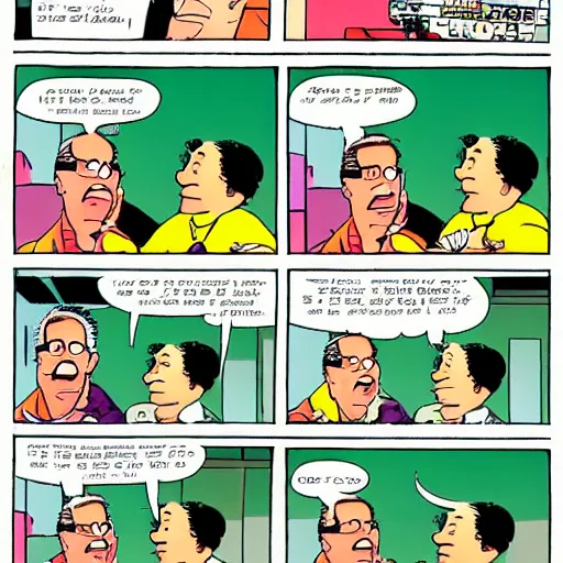 Image similar to Seinfeld, comic strip, by Bill Watterson