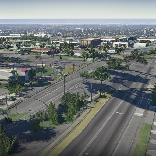 Image similar to pembroke pines florida in gta 5, 8k octane 3D render