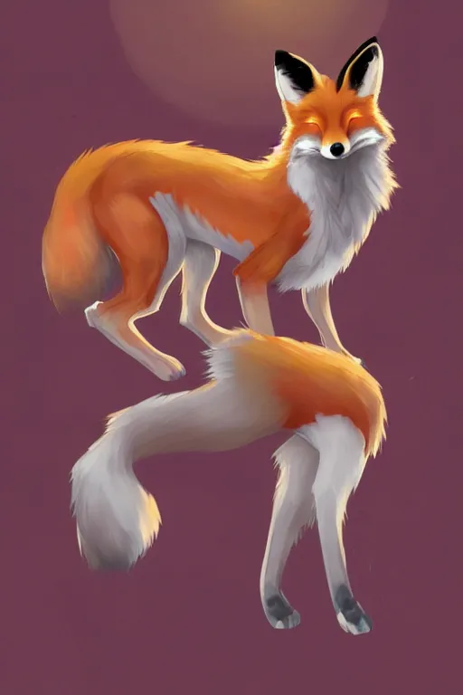 Image similar to a fox fursona, trending on artstation, by kawacy, furry art, digital art