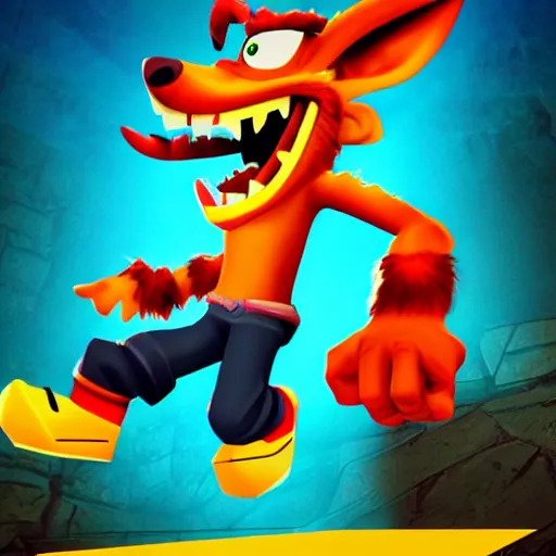 Image similar to demon crash bandicoot