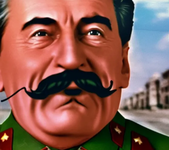 Prompt: photograph of Stalin making a silly face, 8k resolution, high detail, ULTRA REALISTIC VFX, reflections, cinematic shot