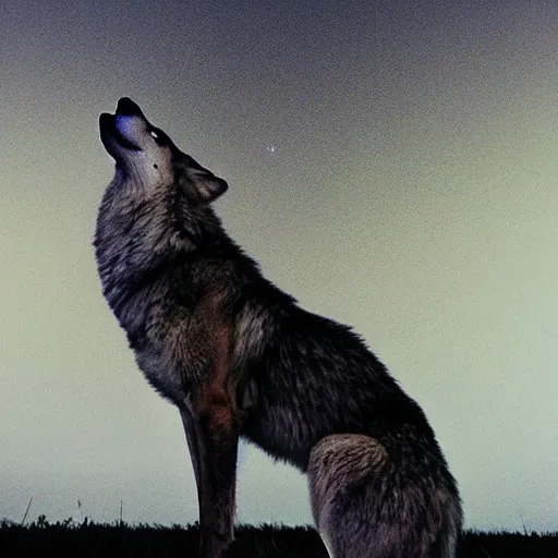 Image similar to wearwolf, tall, begging for a bowl of flour, at night full moon