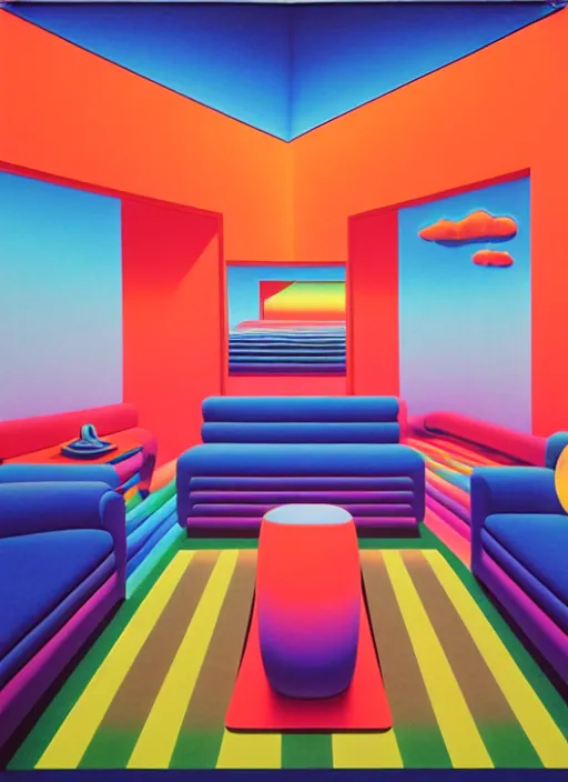 Image similar to living room by shusei nagaoka, kaws, david rudnick, airbrush on canvas, pastell colours, cell shaded, 8 k