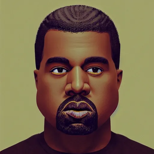 Image similar to hyperrealistic image of ( kanye west ) conway twitty, stunning 3 d render inspired by istvan sandorfi & greg rutkowski & banksy, perfect facial symmetry, dim volumetric cinematic lighting, 8 k octane comprehensive render, extremely mega hyper - detailed and lifelike attributes & atmosphere, intricate, realistic flesh texture, masterpiece, artstation, stunning,