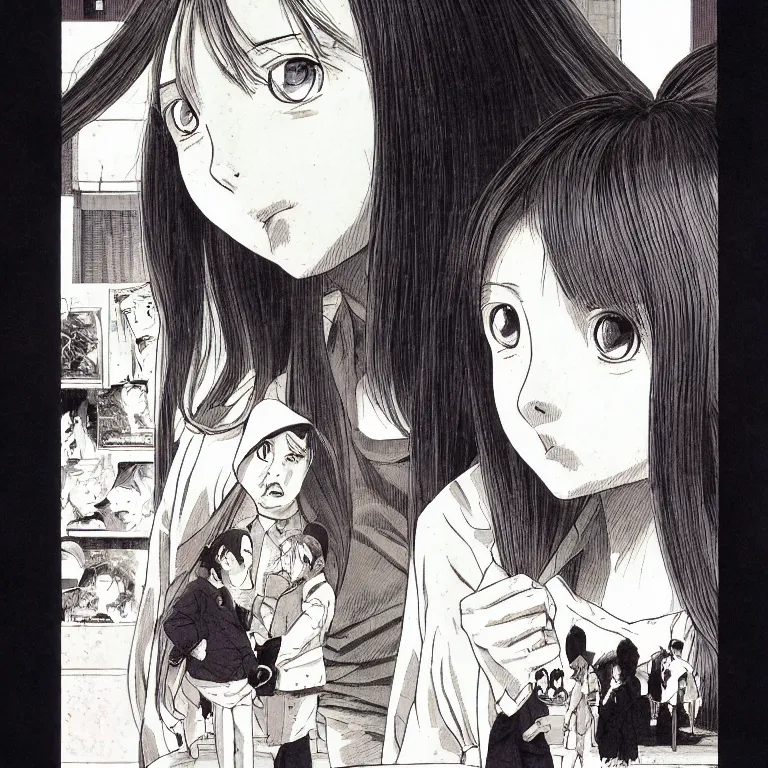 Image similar to young girl by naoki urasawa, detailed