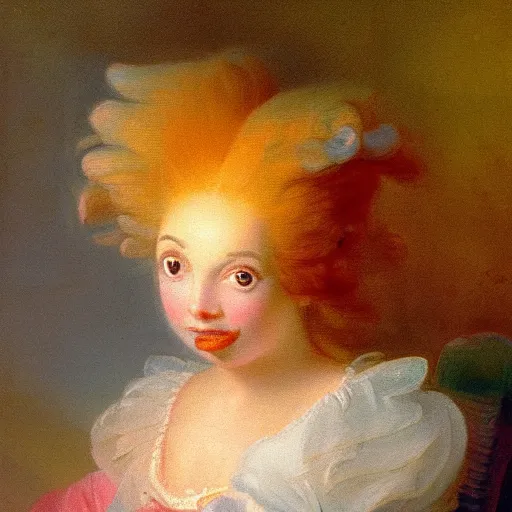 Image similar to helga pataki's teeth, soft rainbow light, painting by fragonard