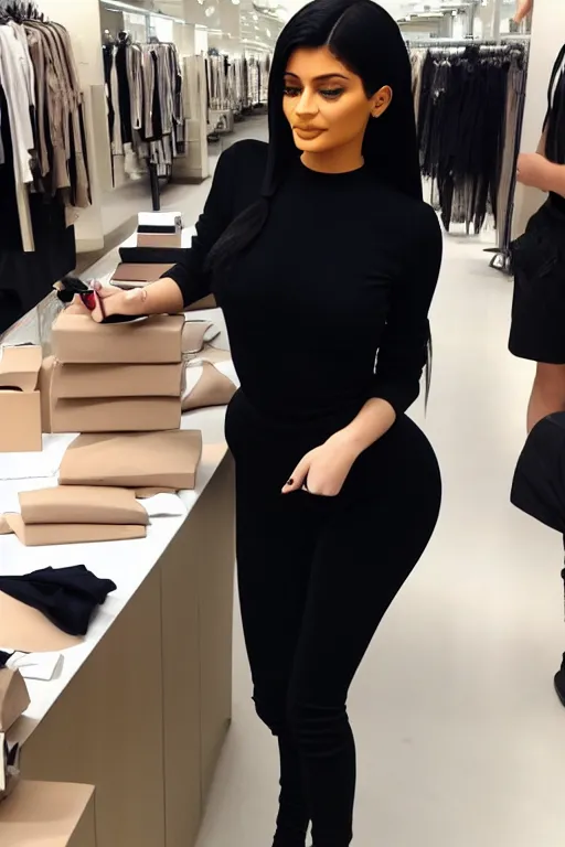 Image similar to kylie jenner working at zara