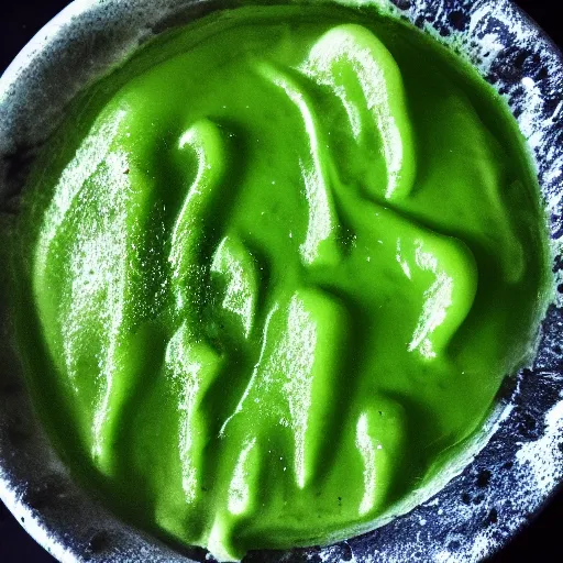 Image similar to close up high resolution photo of slime, very tasty, food photography, instagram, trending