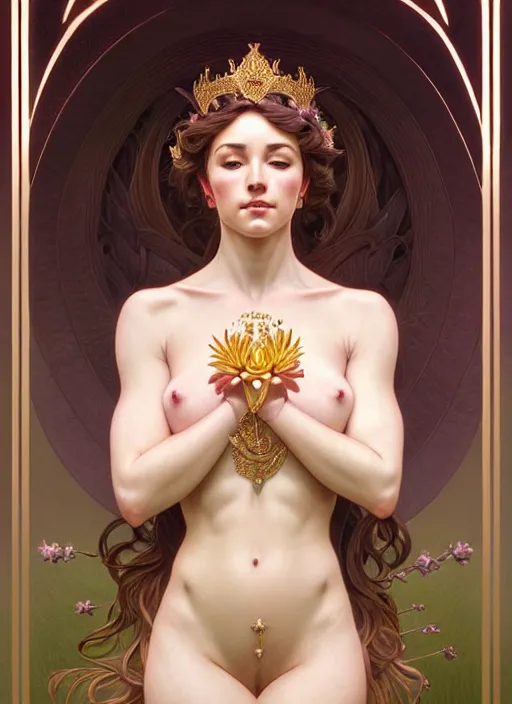 Prompt: perfectly detailed goddess queen of magnolias!! blessed by nature with ever - increasing physical mental perfection, symmetrical! intricate, sensual features, highly detailed, biblical divine holy perfection!! digital painting, artstation, concept art, smooth, sharp focus, illustration, art by artgerm and greg rutkowski and alphonse mucha